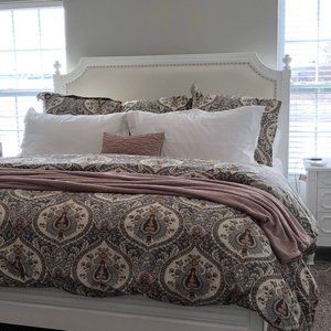 King Size Pottery Barn Duvet Cover w/ Euro Shams